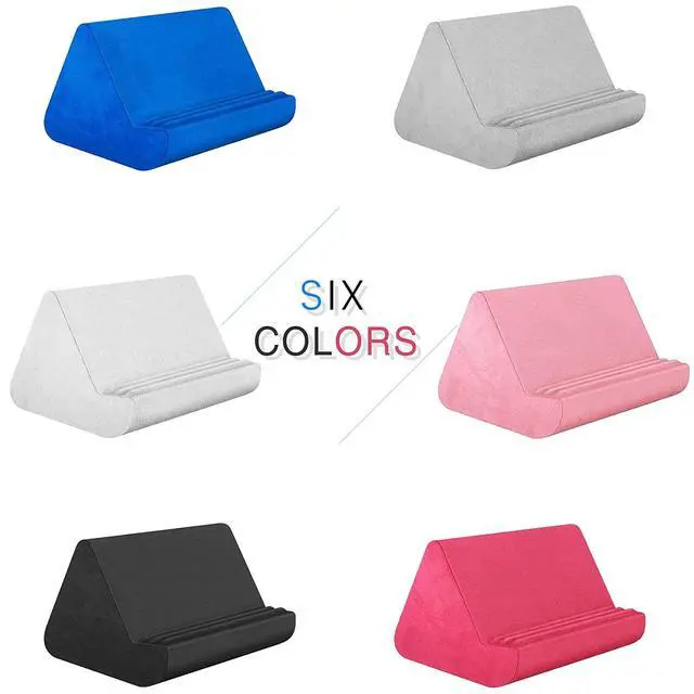 Alt view image 6 of 6 - Tablet Pillow Stand with Pocket,Adjustable 3 Viewing Angle,Lazy Holder for Bed Sofa,Compatible with iPads Tablets eReaders Smartphones Books Magazines