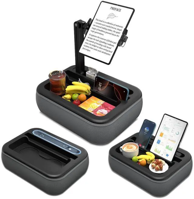 Main image of Tablet Pillow Stand, Kindle Pillow Stand with Snack Bowl, Tablet Holder for Lap in Bed for 4.7-11 iPad & Cell Phones. Ideal for Hands-Free Reading, Relaxation on Sofa, Bed, Recliner, Couches