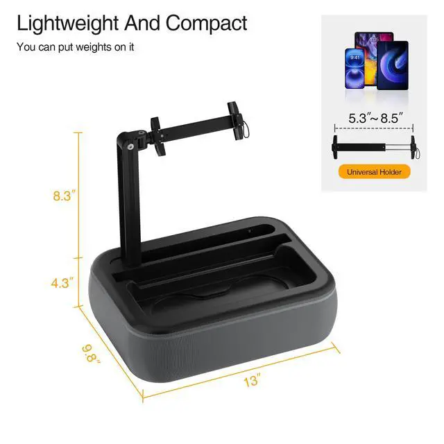 Alt view image 7 of 7 - Tablet Pillow Stand, Kindle Pillow Stand with Snack Bowl, Tablet Holder for Lap in Bed for 4.7-11 iPad & Cell Phones. Ideal for Hands-Free Reading, Relaxation on Sofa, Bed, Recliner, Couches