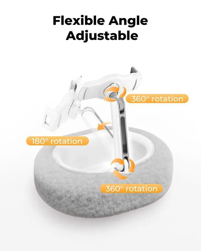 Alt view image 4 of 7 - Tablet Stand Pillow for Bed, Adjustable Tablet Stand with Detachable Snack Bowl, Phone Stand for Bed, Kindle Holder, iPad Holder, Tablet Holder for Reading, Watching Videos and Streaming