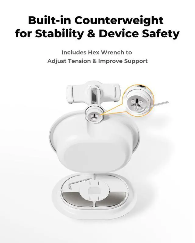 Alt view image 6 of 7 - Tablet Stand Pillow for Bed, Adjustable Tablet Stand with Detachable Snack Bowl, Phone Stand for Bed, Kindle Holder, iPad Holder, Tablet Holder for Reading, Watching Videos and Streaming