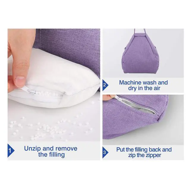 Alt view image 7 of 7 - Tablet Pillow Stand, Soft Linen Cotton Lap Cushion Holder for iPad