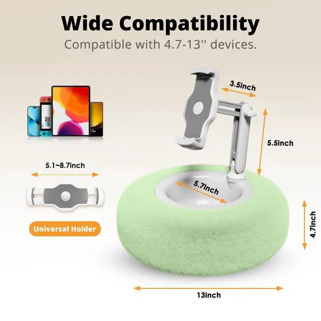 Alt view image 5 of 7 - Tablet Stand Pillow for Bed, Adjustable Tablet Stand with Detachable Snack Bowl, Phone Stand for Bed, Kindle Holder, iPad Holder, Tablet Holder for Reading, Watching Videos and Streaming
