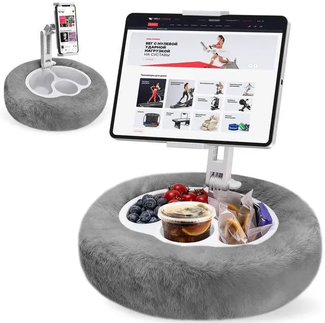 Main image of Tablet Pillow Stand, 360° Rotating Kindle Holder for Bed and Sofa Use