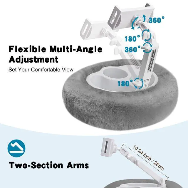 Alt view image 4 of 7 - Tablet Pillow Stand, 360° Rotating Kindle Holder for Bed and Sofa Use