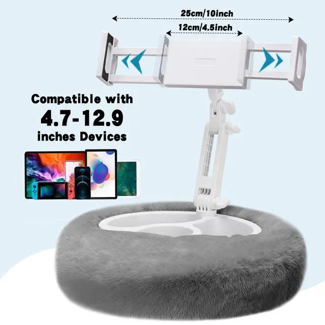 Alt view image 5 of 7 - Tablet Pillow Stand, 360° Rotating Kindle Holder for Bed and Sofa Use