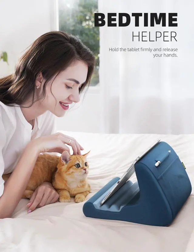 Alt view image 4 of 7 - Tablet Stand Pillow Holder - Tablet Pillow Soft Pad for Bed
