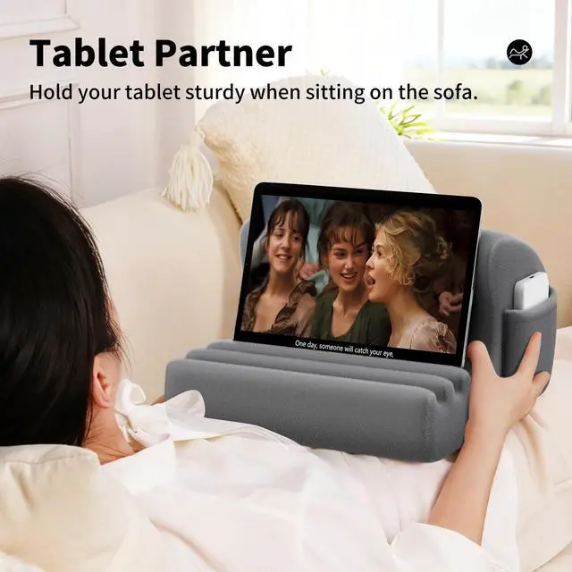 Alt view image 2 of 7 - Tablet iPad Pillow Stand, Tablet Holder for Lap, Pillow Pad for iPad
