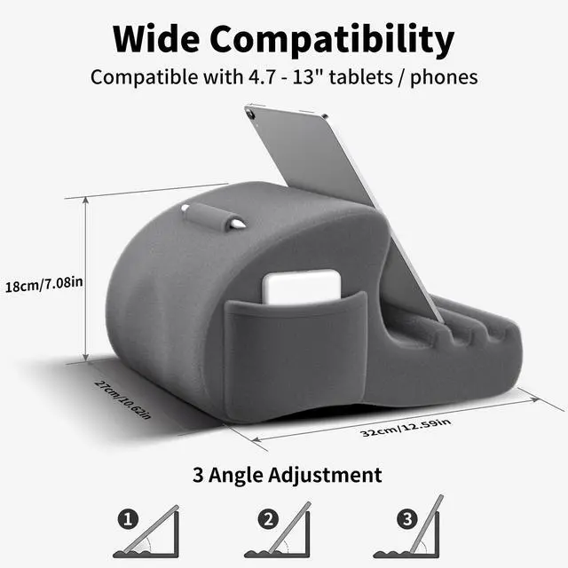 Alt view image 7 of 7 - Tablet iPad Pillow Stand, Tablet Holder for Lap, Pillow Pad for iPad