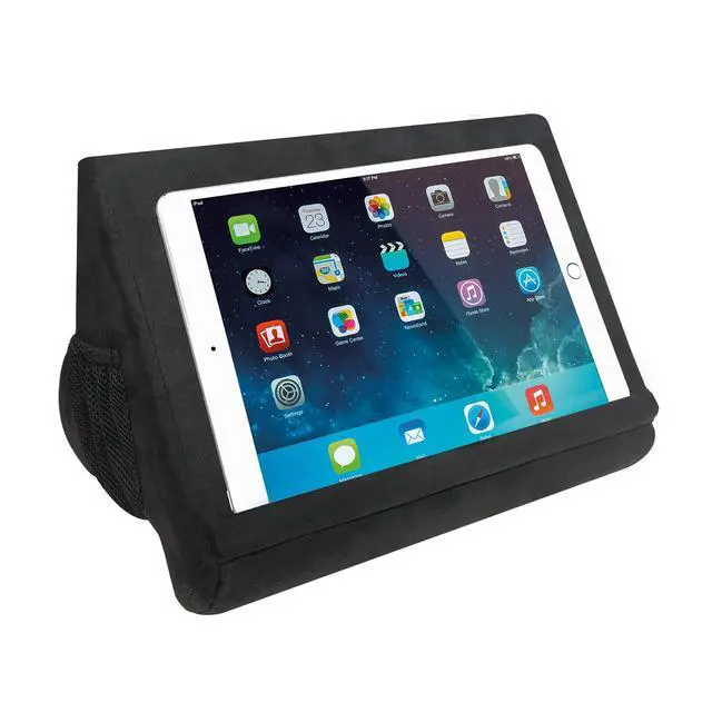 Alt view image 2 of 6 - Pillow Pad Ultra Multi-Angle Soft Tablet Stand, Gray - Comfortable Angled Viewing for iPad, Tablets, Kindle, Smartphones, Books, Magazines, and More