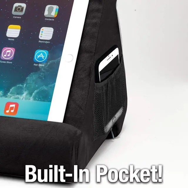 Alt view image 3 of 6 - Pillow Pad Ultra Multi-Angle Soft Tablet Stand, Gray - Comfortable Angled Viewing for iPad, Tablets, Kindle, Smartphones, Books, Magazines, and More