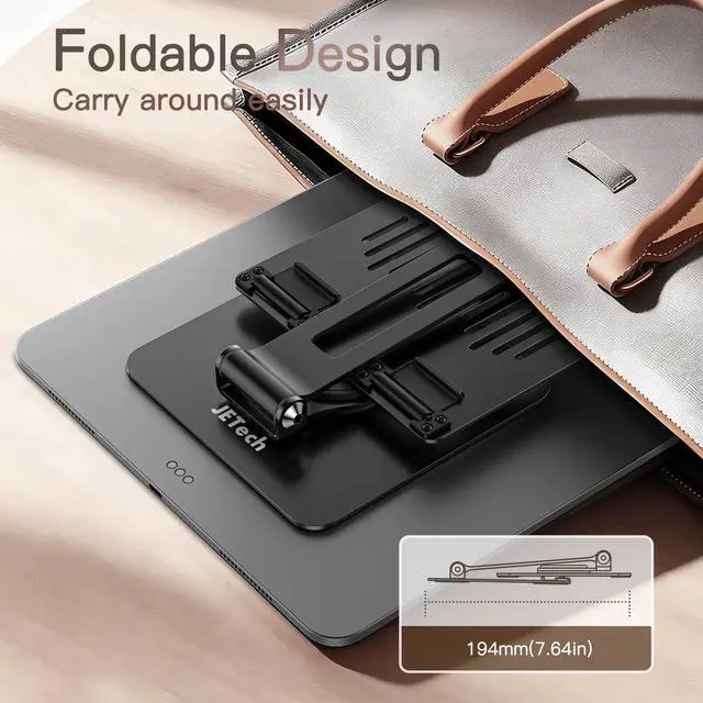 Alt view image 5 of 6 - Swivel Tablet Stand for 4-13" Tablets and Phones, Black