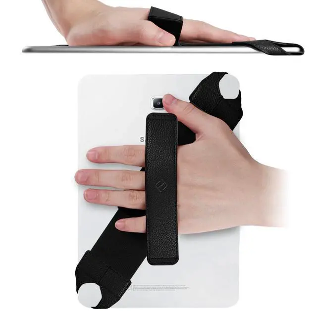 Alt view image 5 of 7 - Universal Tablet Hand Strap Holder for 9-11 Inch Tablets Black