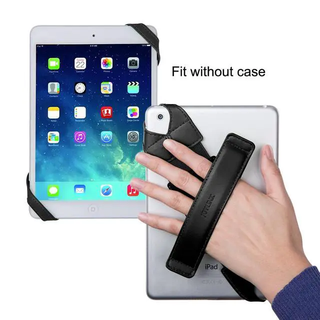 Alt view image 5 of 7 - Universal Tablet Hand Strap Holder, 360 Degrees Swivel Leather Handle Grip with Elastic Belt, Secure & Portable for 7.9" -8.4" Tablets (Samsung Asus Acer Google iPad mini), Black