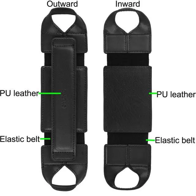 Alt view image 7 of 7 - Universal Tablet Hand Strap Holder, 360 Degrees Swivel Leather Handle Grip with Elastic Belt, Secure & Portable for 7.9" -8.4" Tablets (Samsung Asus Acer Google iPad mini), Black