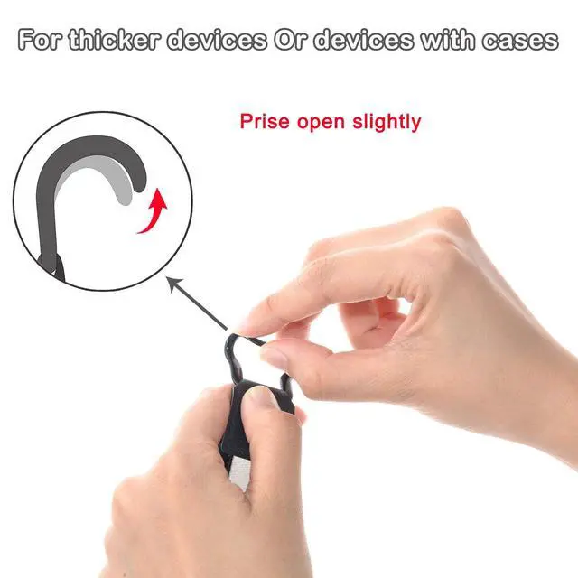 Alt view image 4 of 7 - Security Hand Strap Holder for Tablets Anti-Drop Secure Grip Black