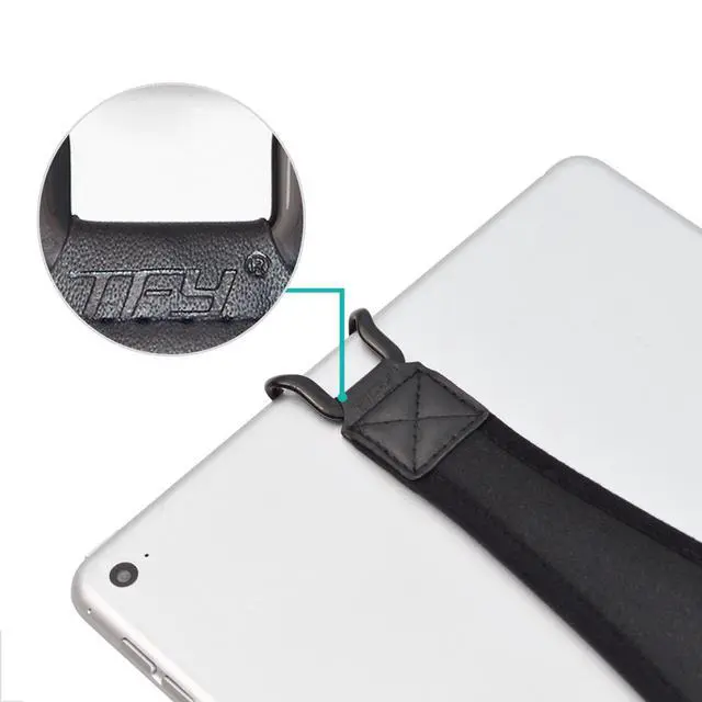 Alt view image 5 of 7 - Security Hand Strap Holder for Tablets Anti-Drop Secure Grip Black