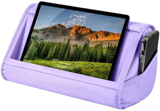 Main image of Tablet Pillow Stand - Purple Amethyst, 11" Slot