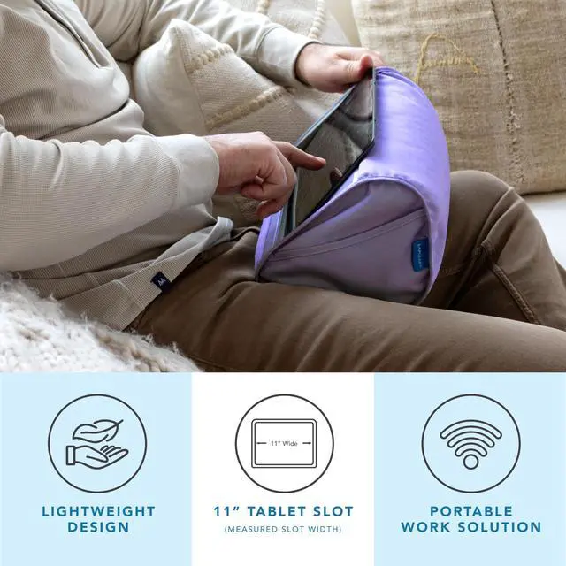 Alt view image 2 of 7 - Tablet Pillow Stand - Purple Amethyst, 11" Slot