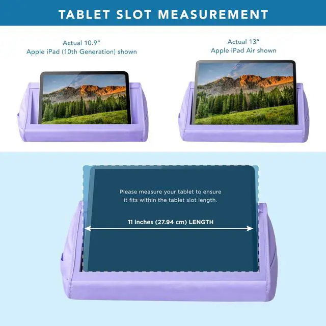 Alt view image 3 of 7 - Tablet Pillow Stand - Purple Amethyst, 11" Slot