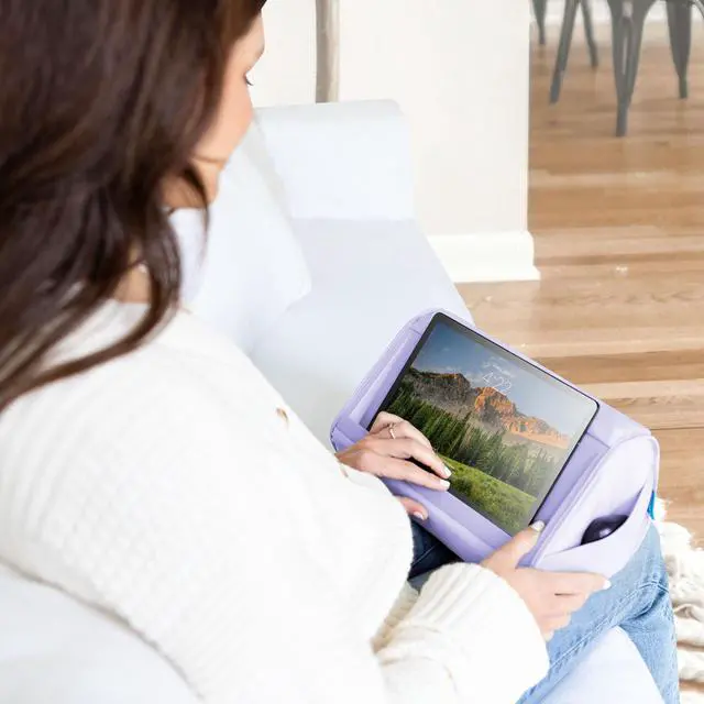 Alt view image 7 of 7 - Tablet Pillow Stand - Purple Amethyst, 11" Slot