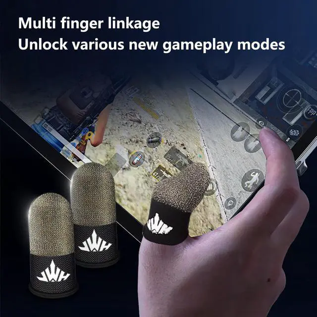 Alt view image 5 of 7 - Gaming Controller For ipad Handle Washable & Reusable Anti-Slip Silicone Gamepad Hand Grip Multi-Finger Triggers Operation Tablet Game Controller For Pubg Knives Out Rules Of Survival