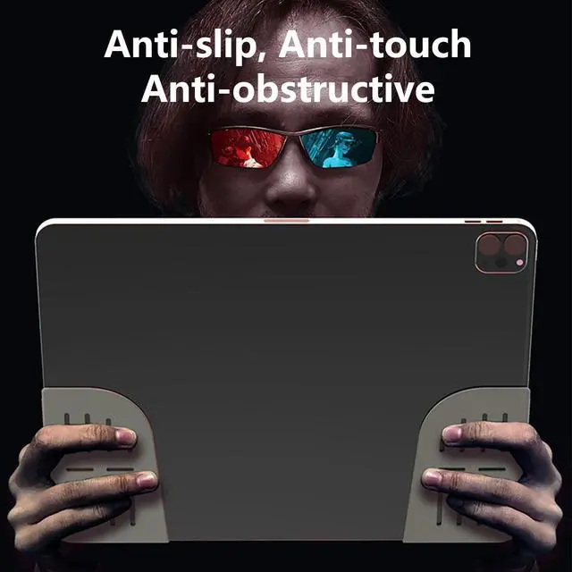 Alt view image 3 of 7 - Silicone Gaming Grip Case for iPad Anti Slip Game Control Protector for PUBG Mobile Shooting Games with Finger Sleeves and Storage Box Anti Accidental Touch Finger Protection Gaming Accessories