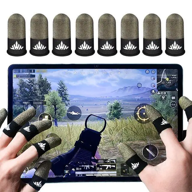 Alt view image 7 of 7 - Silicone Gaming Grip Case for iPad Anti Slip Game Control Protector for PUBG Mobile Shooting Games with Finger Sleeves and Storage Box Anti Accidental Touch Finger Protection Gaming Accessories