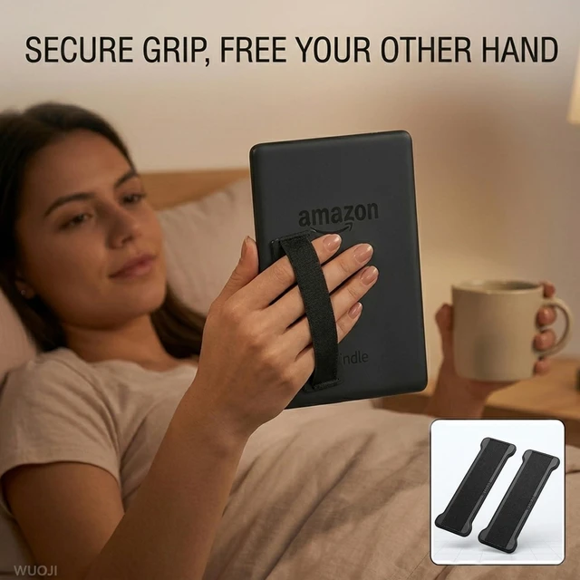 Alt view image 7 of 7 - Hand Holder Strap for ipad, Tablet Hand Holder Strap, Universal Handle Grip for iPad Kindle, Mini Tablets and Cases (Black)