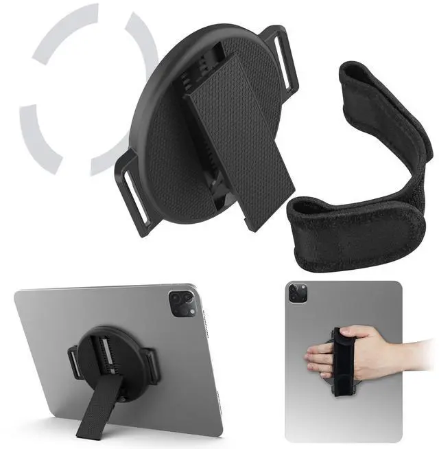 Main image of Tablet Stand with Hand Strap - Universal Tablet Hand Strap Holder & Loop Fastening Handle Grip with Velcro Adjustable Length for iPad Pro 9-11 Inch iPad mini 6/7 Samsung Tablets