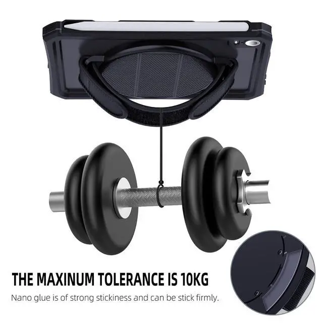 Alt view image 4 of 7 - Tablet Stand with Hand Strap - Universal Tablet Hand Strap Holder & Loop Fastening Handle Grip with Velcro Adjustable Length for iPad Pro 9-11 Inch iPad mini 6/7 Samsung Tablets