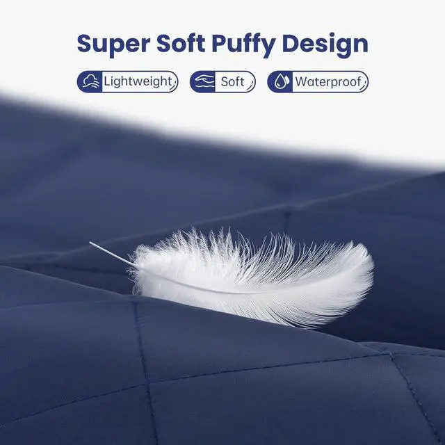 Alt view image 4 of 7 - Puffy Laptop Sleeve 13 inch, Navy Blue