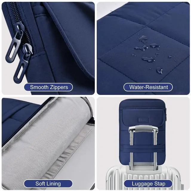 Alt view image 6 of 7 - Puffy Laptop Sleeve 13 inch, Navy Blue