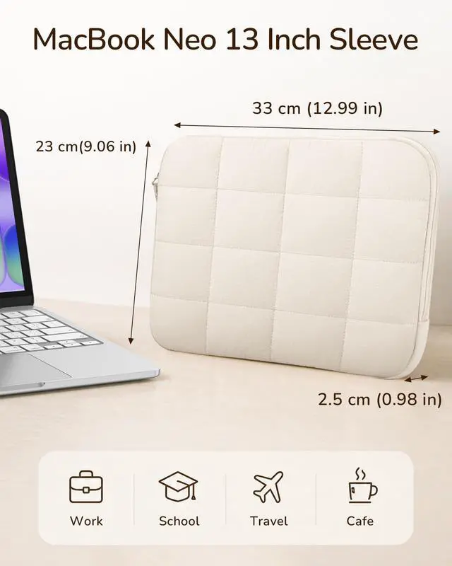 Alt view image 6 of 7 - Sleeve for MacBook Neo 13 inch (2026 A3404) with A18 Pro Chip