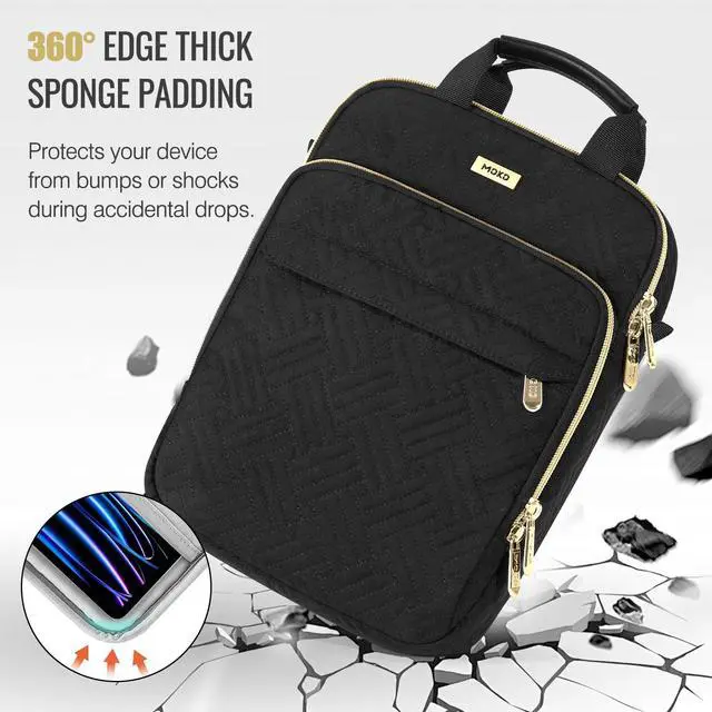 Alt view image 4 of 7 - 13-14 Inch Puffy Laptop Sleeve Shoulder Bag Carrying Case with Handle