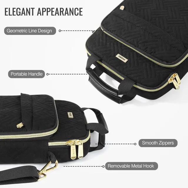 Alt view image 6 of 7 - 13-14 Inch Puffy Laptop Sleeve Shoulder Bag Carrying Case with Handle