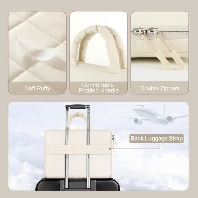Alt view image 3 of 7 - 360 Protective Laptop Case 13.3 inch,13-14 inch Puffy Laptop Sleeve
