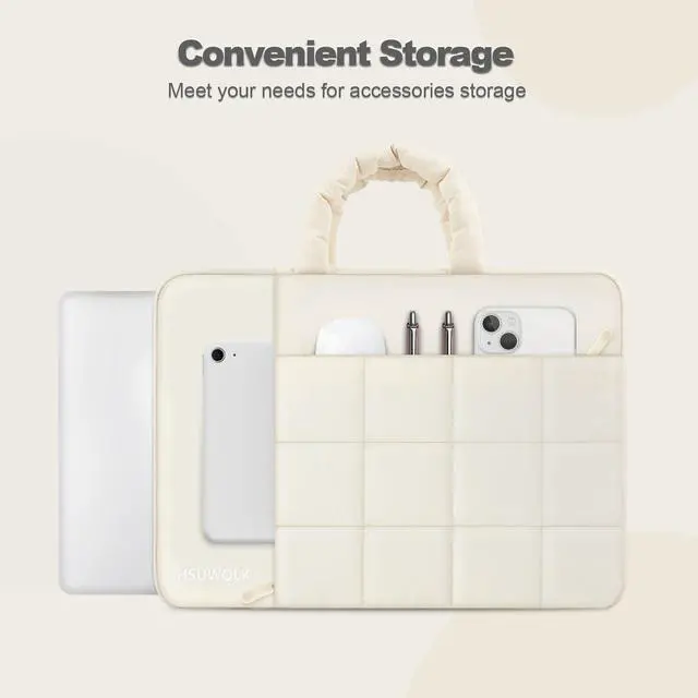 Alt view image 2 of 7 - 360 Protective Laptop Case 13.3 inch,13-14 inch Puffy Laptop Sleeve