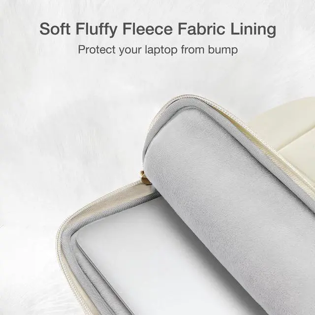 Alt view image 4 of 7 - Laptop Case 13.3 inch,13-13.3inch Puffy Laptop Sleeve, Sand