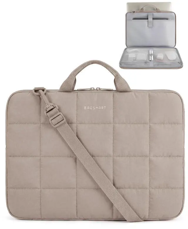 Main image of Laptop Case with Handle, Puffy Laptop Sleeve Bag for Women