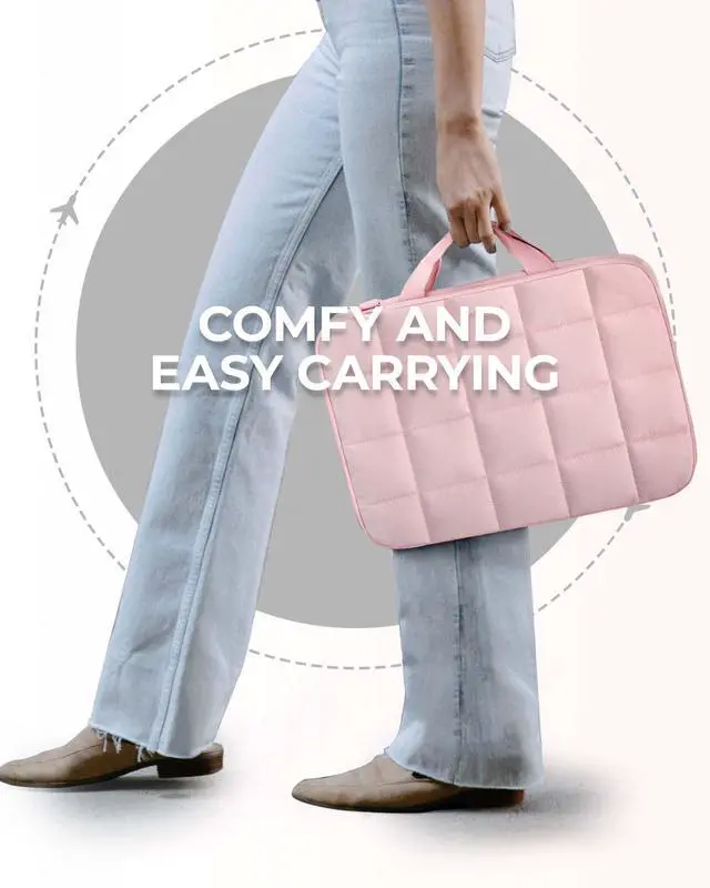 Alt view image 6 of 7 - Laptop Case with Handle, Puffy Laptop Sleeve Bag for Women