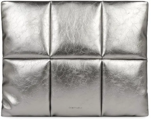 Main image of Puffy Laptop Sleeve 13 Inch 14 Inch, Puffer Laptop Carrying Case, Pillow Case Compatible with MacBook Air M4 2025 M3 M2 M1, MacBook Pro M5 M4 Pro/Max, Silver