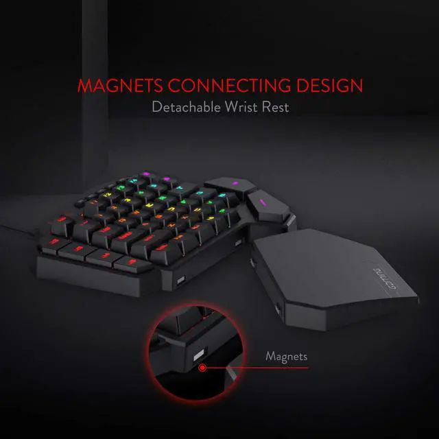 Alt view image 5 of 7 - K585 Wired One-Handed RGB Gaming Keypad, Tactical 42-Key Layout