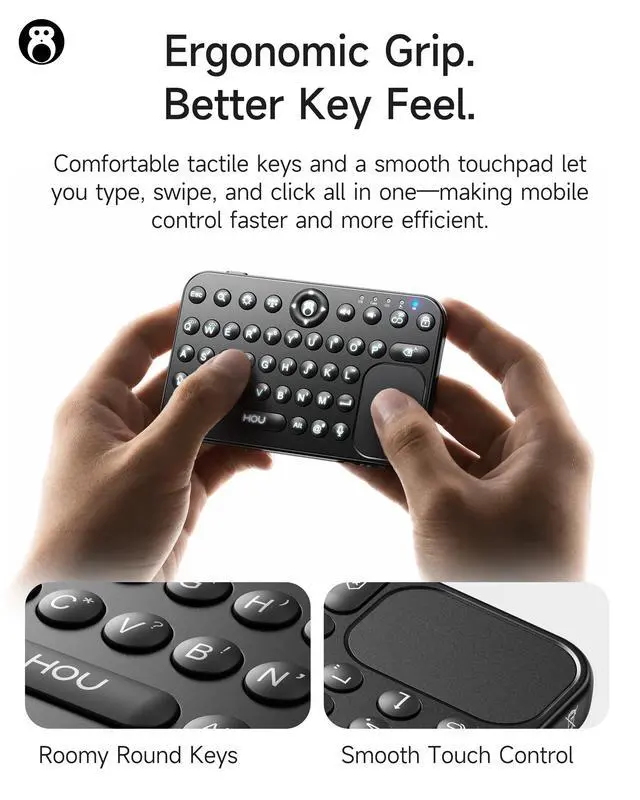 Alt view image 4 of 7 - Mini Bluetooth Keyboard, Magnetic Portable Touchpad& 7-Color Backlight