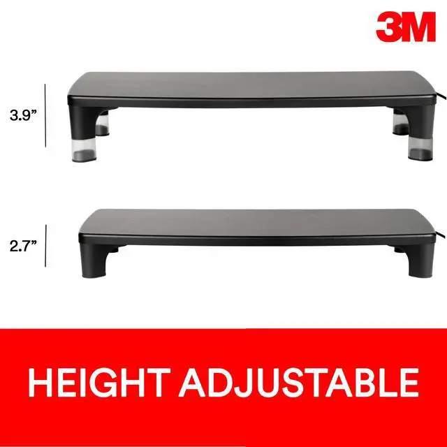 Alt view image 7 of 7 - Monitor Computer Stand, 21.6 in x 9.4 in, 4 Port USB Hub