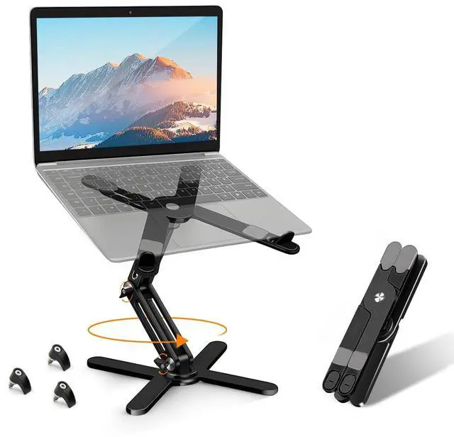 Main image of N86 360 Rotating Laptop Stand for Desk with Locking Knobs, Black