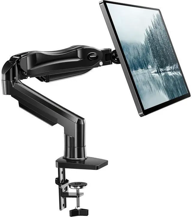 Main image of FlowLift Single Monitor Mount, 13 to 32 Inch Monitor Arm, Adjustable Monitor Stand, Vesa Mount with Clamp and Grommet Base - Fits 4.4 to 19.8lbs LCD Computer Monitors