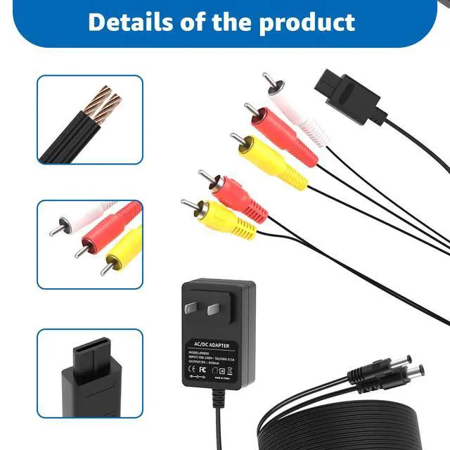 Alt view image 3 of 7 - AC Adapter for Nintendo SNES Nes Power Cord