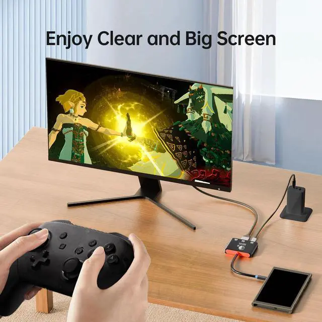 Alt view image 5 of 7 - Portable Handheld Gaming Dock USB C Dock with 4K@60Hz HDMI Adapter