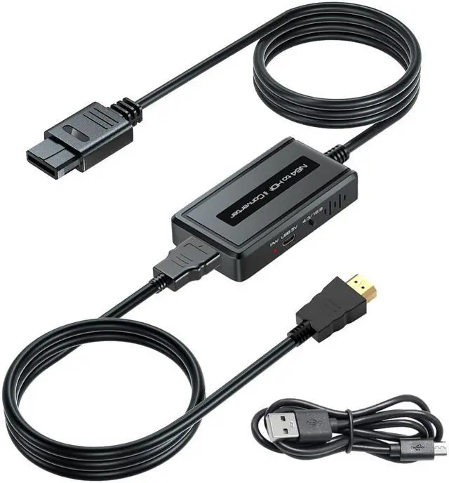 Main image of N64 to HDMI Adapter,Converter Adapter Supports 4:3/16:9 Aspect Ratio Switching Output,Compatible with Gamecube/N64/SNES/SFC Console,Converter with USB Cable